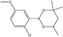 2-(2-Chloro-5-methoxyphenyl)-4,4,6-trimethyl-1,3,2-dioxaborinane Structure