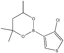 2-(4-Chloro-3-thienyl)-4,4,6-trimethyl-1,3,2-dioxaborinane,,结构式