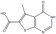 5-Methyl-4-oxo-3,4-dihydro-thieno[2,3-d]pyrimidine-6-carboxylic acid ,97% Structure