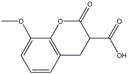 3,4-二氢-8-甲氧基-2-酮-2H-苯并吡喃-3-甲酸 结构式