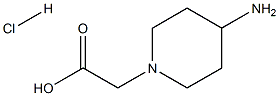 (4-aminopiperidin-1-yl)acetic acid hydrochloride,,结构式