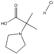 2-methyl-2-pyrrolidin-1-ylpropanoic acid hydrochloride Struktur