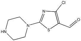 4-氯-2-(哌嗪-1-基)噻唑-5-甲醛,,结构式