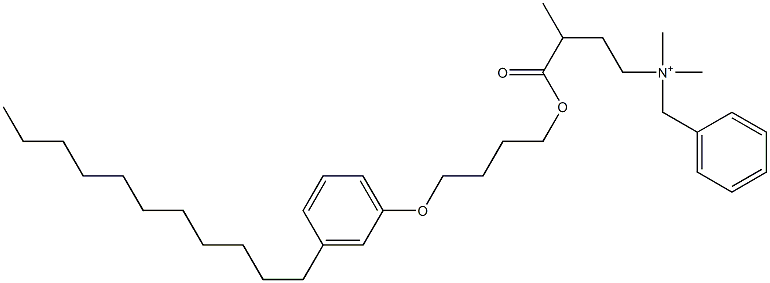 N,N-Dimethyl-N-benzyl-N-[3-[[4-(3-undecylphenyloxy)butyl]oxycarbonyl]butyl]aminium Structure