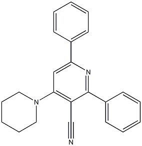 2-Phenyl-4-piperidino-6-phenylpyridine-3-carbonitrile Struktur