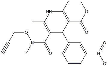 2,6-Dimethyl-4-(3-nitrophenyl)-5-[[methyl[(2-propynyl)oxy]amino]carbonyl]-1,4-dihydropyridine-3-carboxylic acid methyl ester