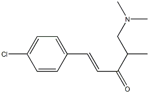 1-(4-クロロフェニル)-4-メチル-5-(ジメチルアミノ)-1-ペンテン-3-オン 化学構造式