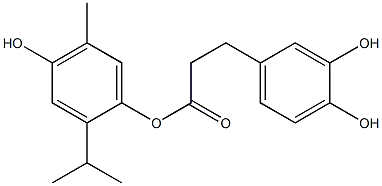 3-(3,4-Dihydroxyphenyl)propanoic acid 2-isopropyl-4-hydroxy-5-methylphenyl ester Structure