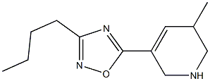 3-Butyl-5-[(1,2,5,6-tetrahydro-5-methylpyridin)-3-yl]-1,2,4-oxadiazole,,结构式