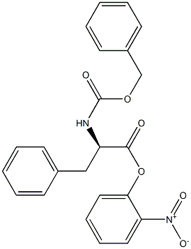 (R)-3-フェニル-2-[(ベンジルオキシカルボニル)アミノ]プロパン酸o-ニトロフェニル 化学構造式