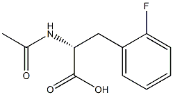 (R)-α-(アセチルアミノ)-2-フルオロベンゼンプロピオン酸 化学構造式