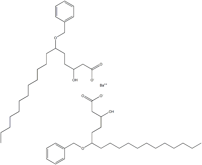 Bis(6-benzyloxy-3-hydroxystearic acid)barium salt Structure