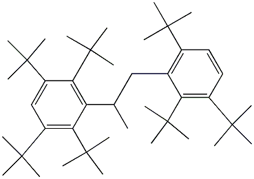 2-(2,3,5,6-テトラ-tert-ブチルフェニル)-1-(2,3,6-トリ-tert-ブチルフェニル)プロパン 化学構造式