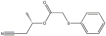 (Phenylthio)acetic acid (S)-1-(cyanomethyl)ethyl ester,,结构式
