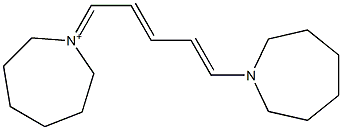 Hexahydro-1-[5-[(hexahydro-1H-azepin)-1-yl]-2,4-pentadien-1-ylidene]-1H-azepin-1-ium 结构式