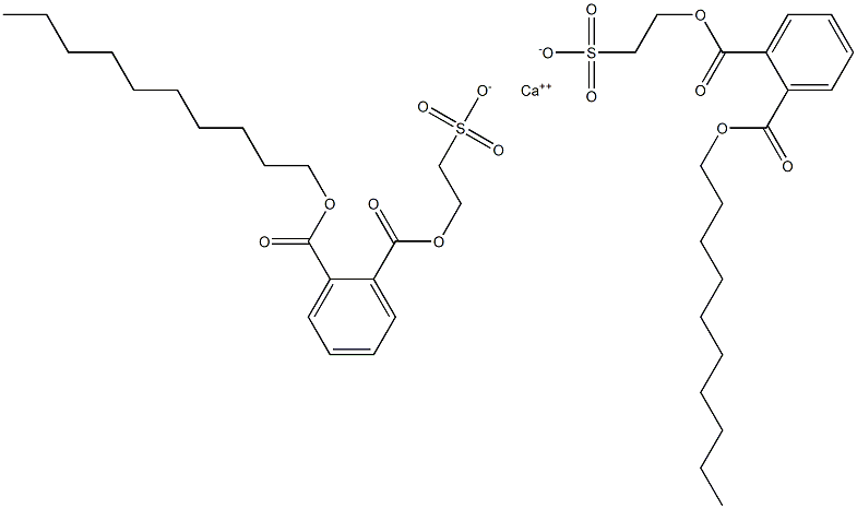 Bis[2-[(2-decyloxycarbonylphenyl)carbonyloxy]ethanesulfonic acid]calcium salt 结构式