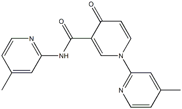 1,N-Bis(4-methyl-2-pyridinyl)-1,4-dihydro-4-oxopyridine-3-carboxamide Structure