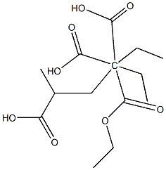 プロパン-1,1,1,3-テトラカルボン酸1,1,1-トリエチル3-メチル 化学構造式