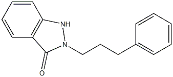 2-(3-Phenylpropyl)-1H-indazol-3(2H)-one Struktur