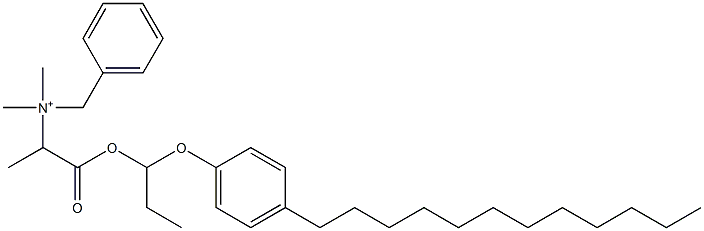 N,N-Dimethyl-N-benzyl-N-[1-[[1-(4-dodecylphenyloxy)propyl]oxycarbonyl]ethyl]aminium Struktur