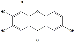 2,3,4,7-Tetrahydroxy-9H-xanthen-9-one Structure