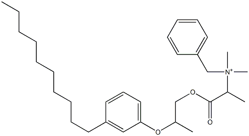 N,N-Dimethyl-N-benzyl-N-[1-[[2-(3-decylphenyloxy)propyl]oxycarbonyl]ethyl]aminium Struktur