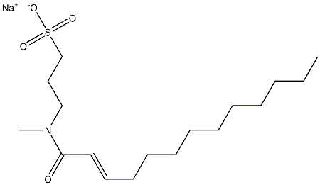 3-[N-(2-Tridecenoyl)-N-methylamino]-1-propanesulfonic acid sodium salt Struktur