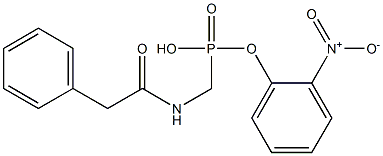[[(フェニルアセチル)アミノ]メチル]ホスホン酸o-ニトロフェニル 化学構造式