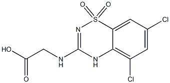  3-[(Carboxymethyl)amino]-5,7-dichloro-4H-1,2,4-benzothiadiazine 1,1-dioxide