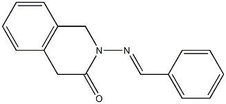 1,4-Dihydro-2-(benzylideneamino)isoquinolin-3(2H)-one Struktur