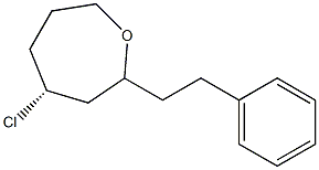 (4R)-4-Chloro-2-(2-phenylethyl)oxepane 结构式