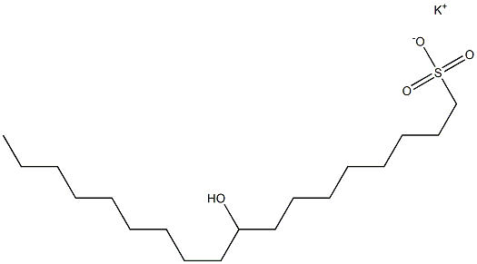 9-Hydroxyoctadecane-1-sulfonic acid potassium salt Structure