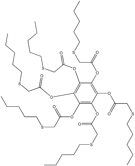 Benzenehexol hexakis[(pentylthio)acetate] 结构式