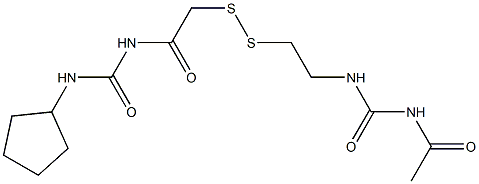  1-Acetyl-3-[2-[[(3-cyclopentylureido)carbonylmethyl]dithio]ethyl]urea