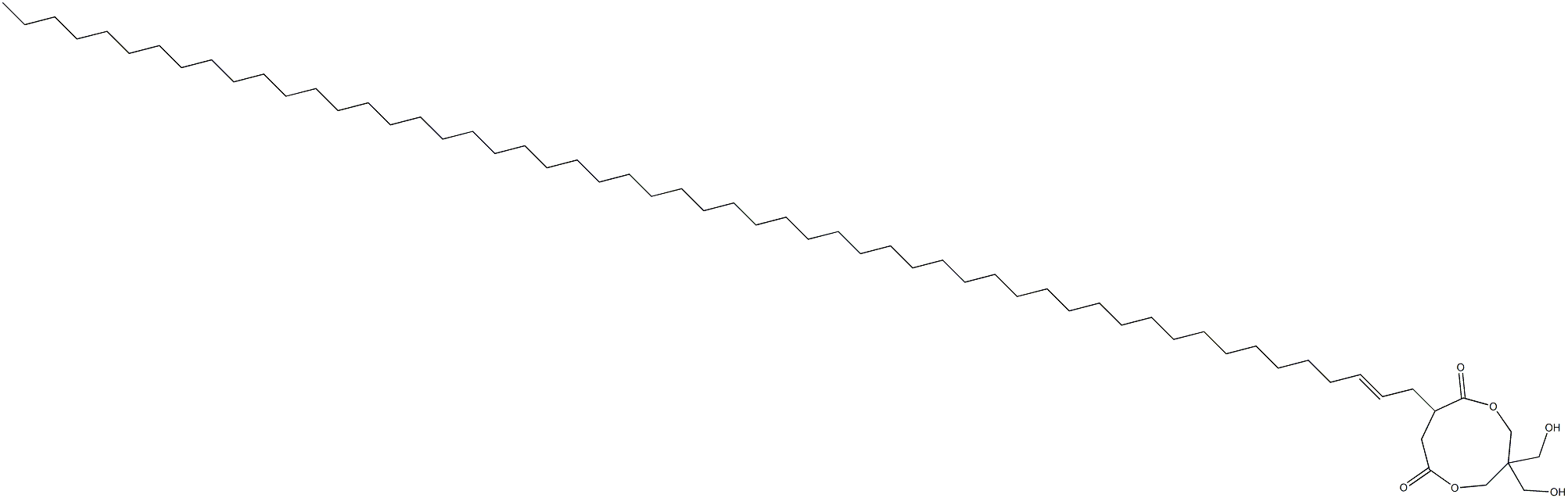 3,3-Bis(hydroxymethyl)-8-(2-pentapentacontenyl)-1,5-dioxacyclononane-6,9-dione,,结构式