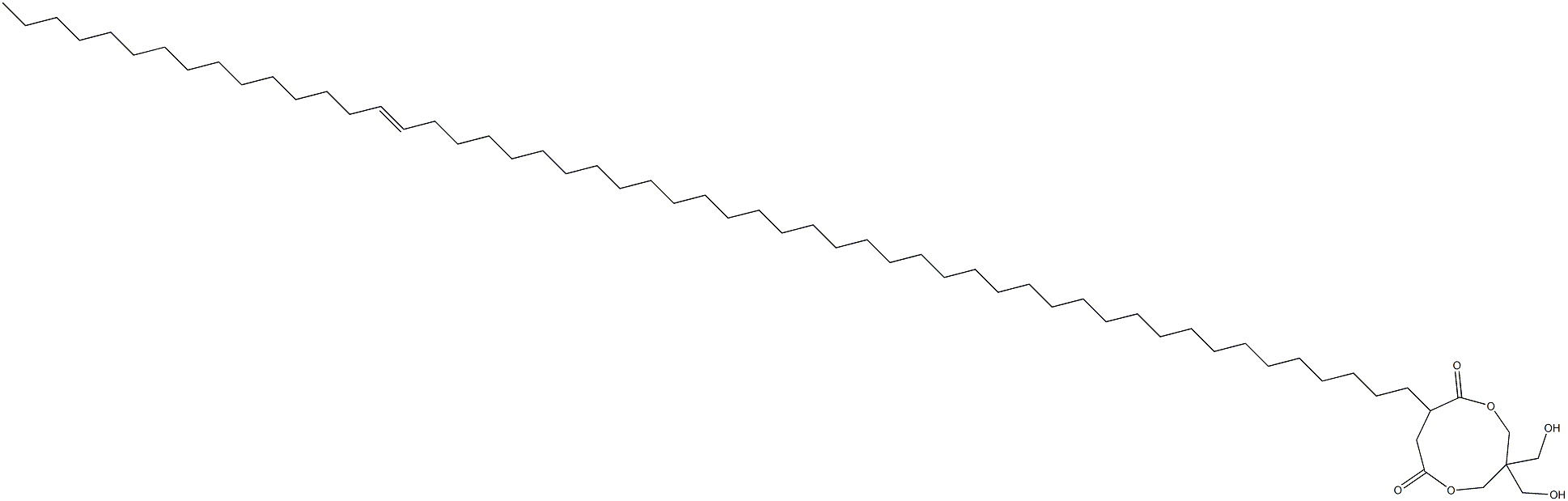 3,3-Bis(hydroxymethyl)-8-(38-tripentacontenyl)-1,5-dioxacyclononane-6,9-dione Structure