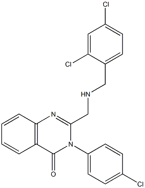 2-[(2,4-Dichlorobenzylamino)methyl]-3-(4-chlorophenyl)-4(3H)-quinazolinone Structure