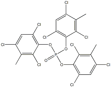 Phosphoric acid tris(2,4,6-trichloro-3-methylphenyl) ester 结构式
