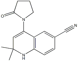 1,2-Dihydro-2,2-dimethyl-4-(2-oxo-1-pyrrolidinyl)quinoline-6-carbonitrile Struktur