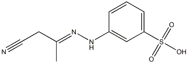 3-[2-(2-Cyano-1-methylethylidene)hydrazino]benzenesulfonic acid Structure