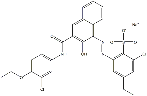  2-Chloro-4-ethyl-6-[[3-[[(3-chloro-4-ethoxyphenyl)amino]carbonyl]-2-hydroxy-1-naphtyl]azo]benzenesulfonic acid sodium salt