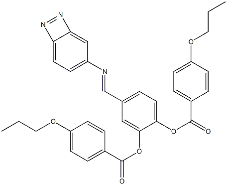 Bis[4-propoxybenzoic acid]4-[(azobenzen-4-yl)iminomethyl]-1,2-phenylene ester Struktur