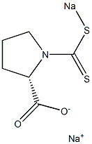 1-[(Sodiothio)thiocarbonyl]-L-proline sodium salt Structure
