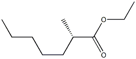 [S,(+)]-2-メチルヘプタン酸エチル 化学構造式