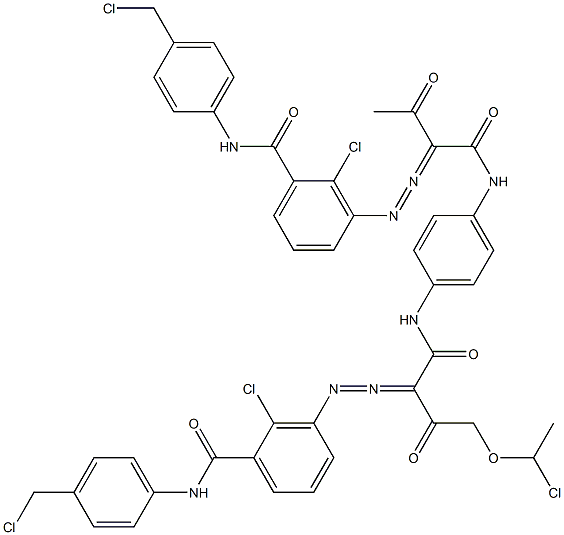  3,3'-[2-[(1-Chloroethyl)oxy]-1,4-phenylenebis[iminocarbonyl(acetylmethylene)azo]]bis[N-[4-(chloromethyl)phenyl]-2-chlorobenzamide]