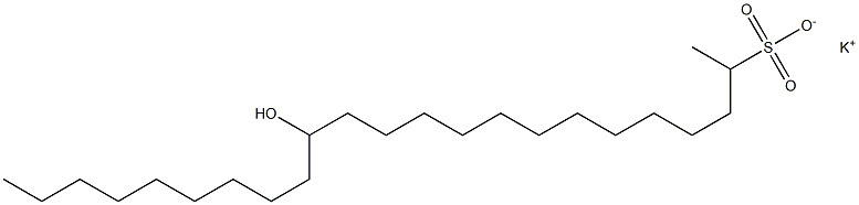 14-Hydroxytricosane-2-sulfonic acid potassium salt Structure