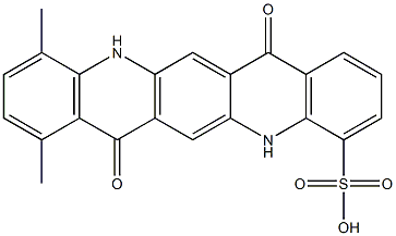 5,7,12,14-Tetrahydro-8,11-dimethyl-7,14-dioxoquino[2,3-b]acridine-4-sulfonic acid Structure