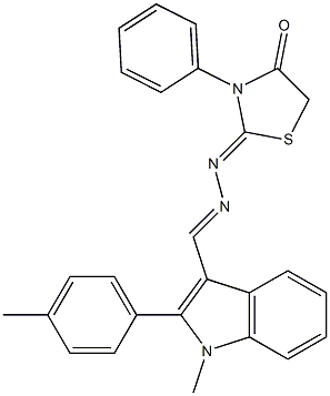 1-Methyl-2-(4-methylphenyl)-1H-indole-3-carbaldehyde (3-phenyl-4-oxothiazolidin-2-ylidene)hydrazone