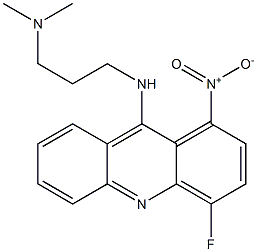 1-Nitro-N-[3-(dimethylamino)propyl]-4-fluoroacridin-9-amine 结构式