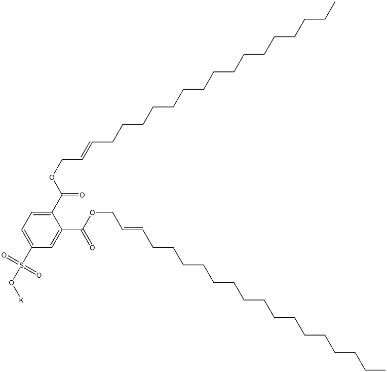 4-(Potassiosulfo)phthalic acid di(2-nonadecenyl) ester Struktur